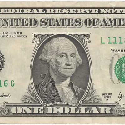 United States one dollar bill, obverse
