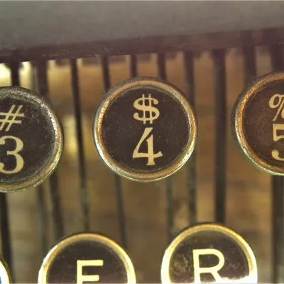 Numerical Keys on a Vintage Typewriter